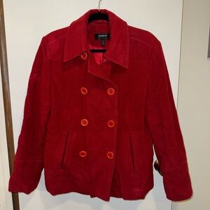 Colebrook & Co. Women’s Red Double-Breasted Peacoat Jacket Size 12